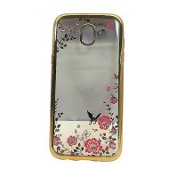 Capa With Flower Design Samsung Galaxy J7 2017 J730 Gold